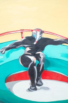 Abstracted Phantom Figure Painting by Victor Mirabelli