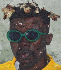 Focus, Contemporary Oil Painting on Canvas, 21st Century, Unframed