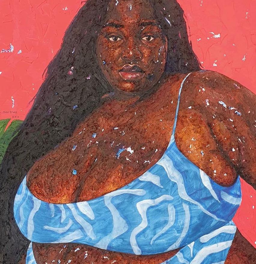 I for Me, Me for Them 2 - 21st Century, Contemporary, Figurative, Woman Body - Painting by Victor Morawo