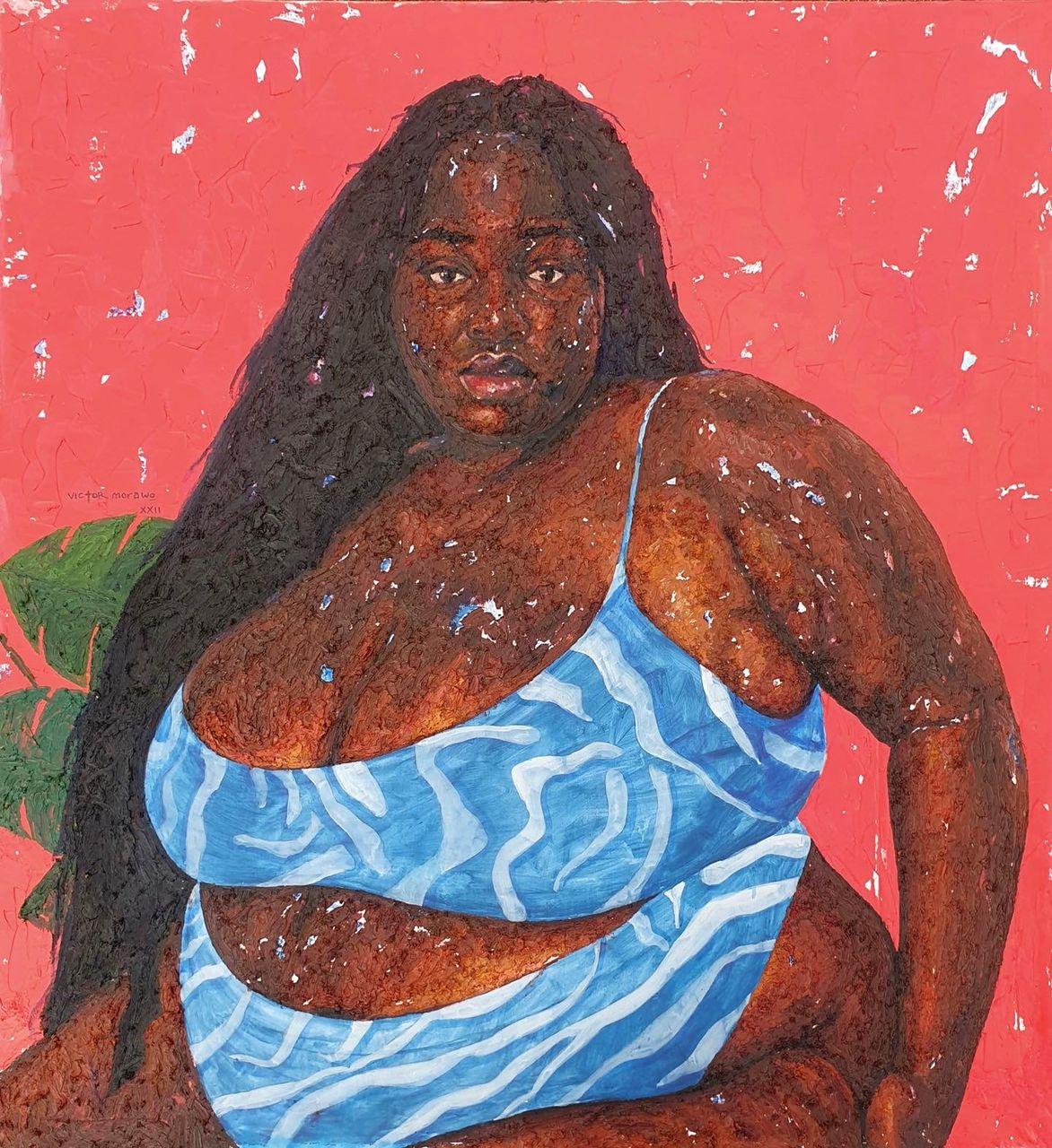 Victor Morawo Portrait Painting - I for Me, Me for Them 2 - 21st Century, Contemporary, Figurative, Woman Body