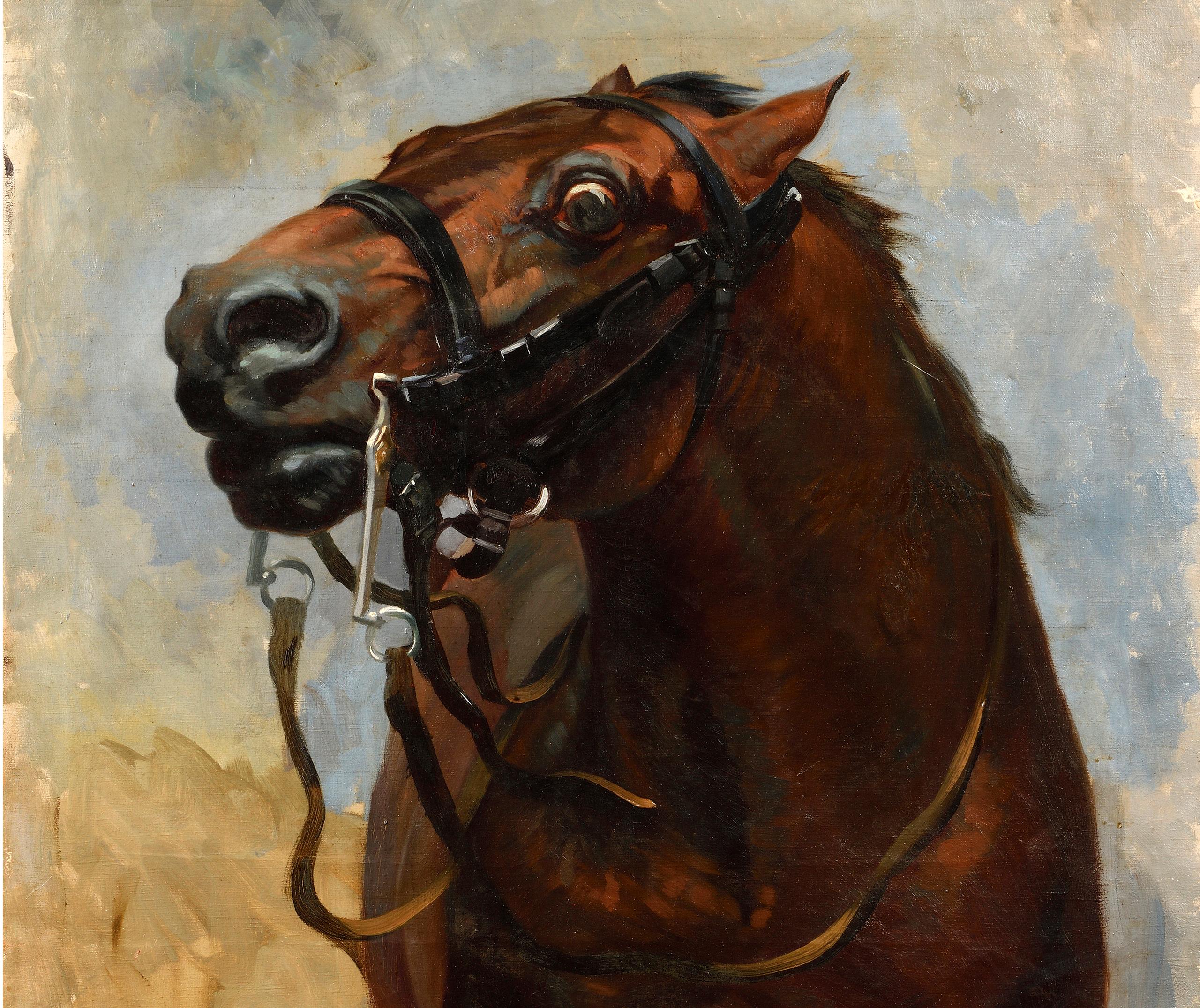 Pittura antica di cavalli 