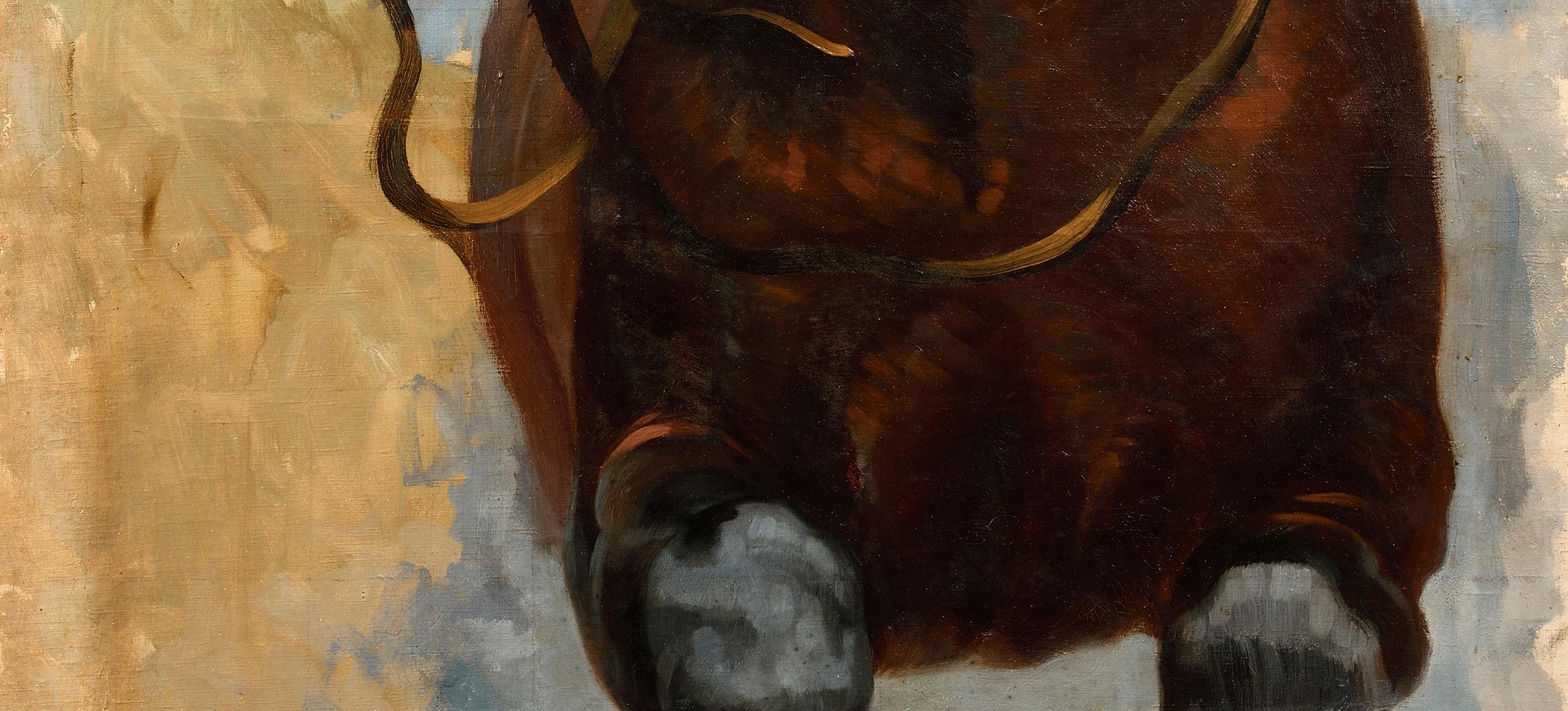 Pittura antica di cavalli 