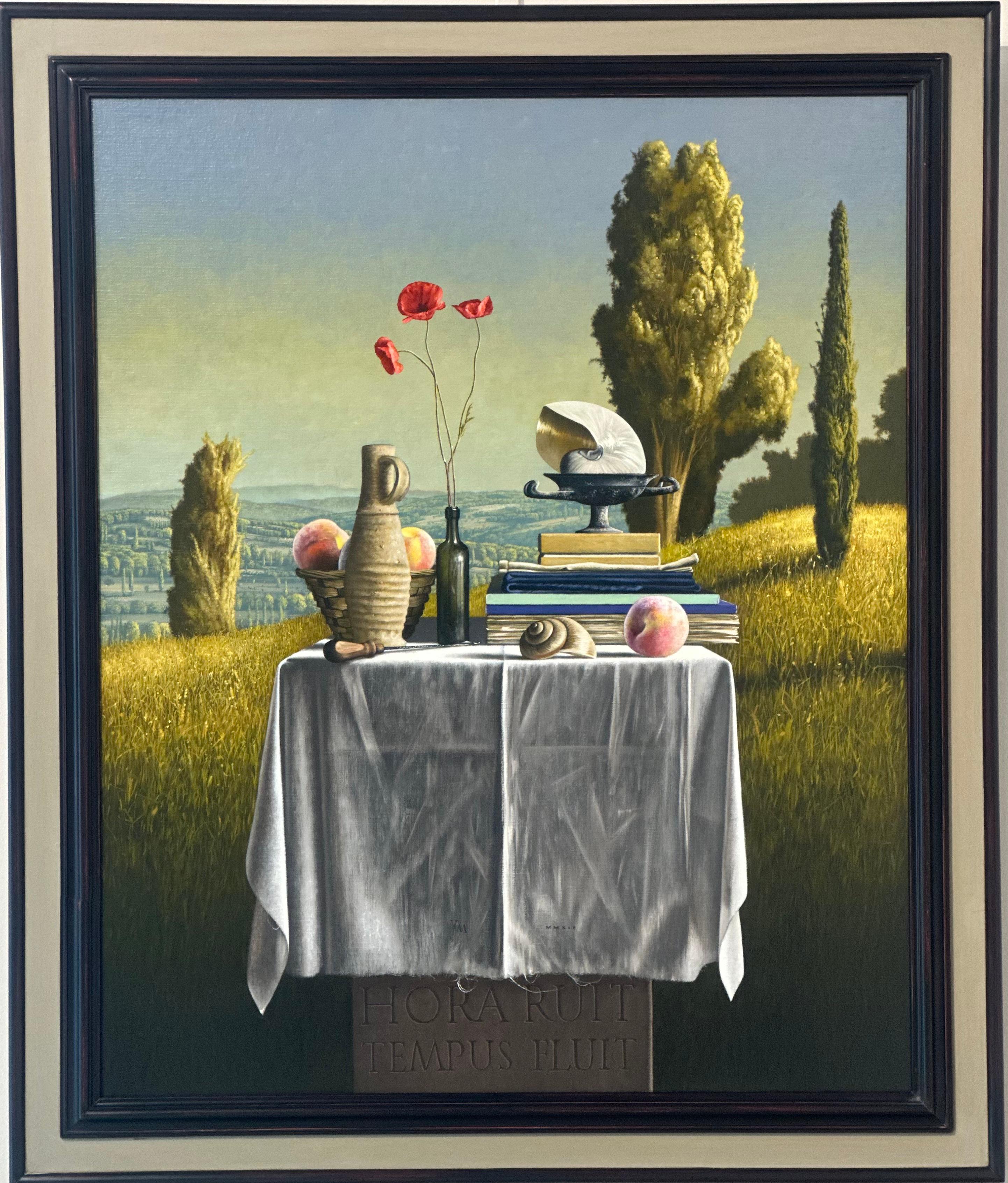 Hora ruit tempus fluit- Siglo XXI Contemporáneo  Pintura de bodegones y paisajes - Painting de Victor Muller