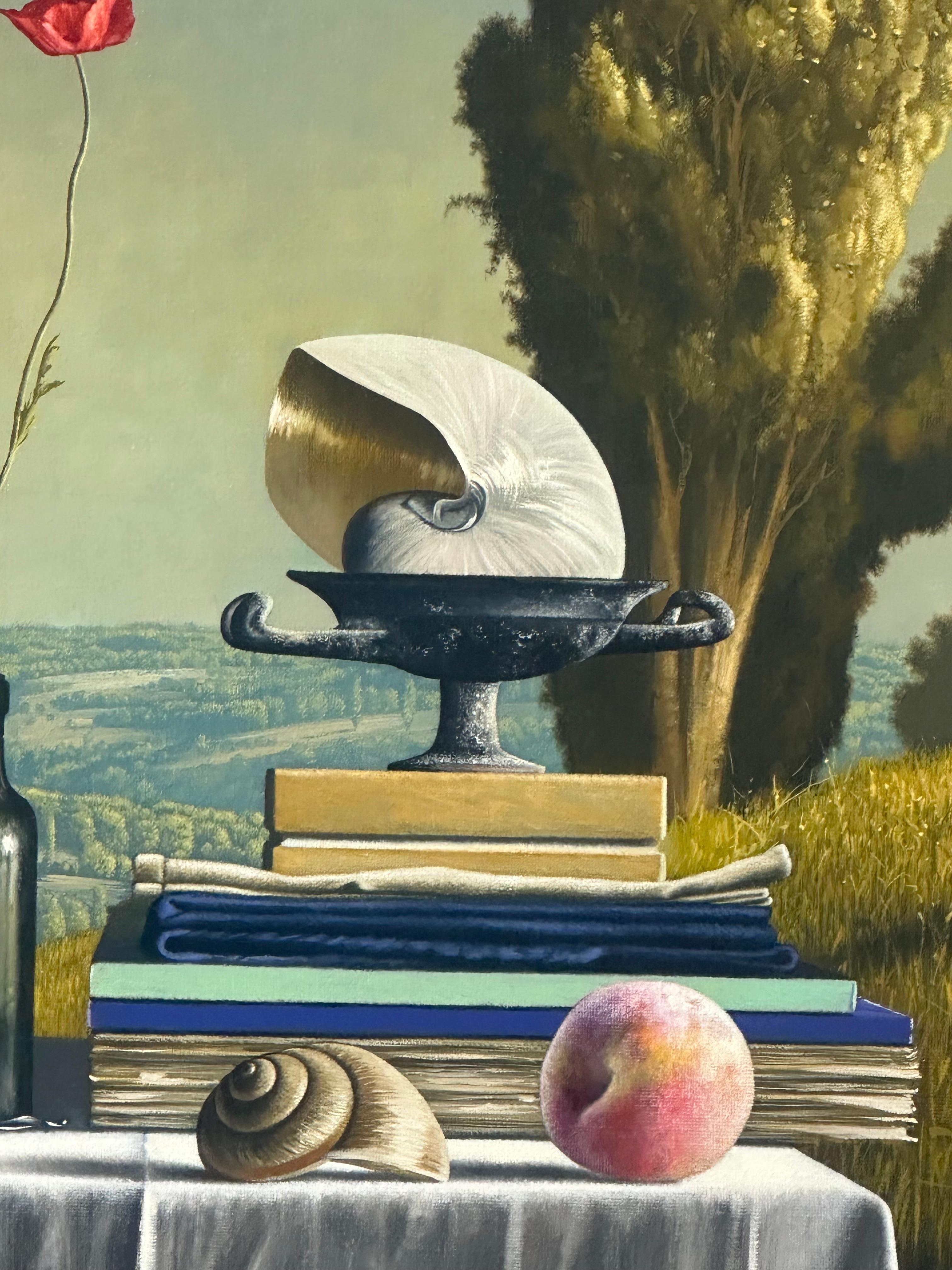 Victor Muller
Hora ruit tempus fluit (El tiempo vuela por horas)
Óleo sobre lienzo
110 x 90 cm
Enmarcado en este marco 130 x 110 cm (El marco está incluido en el precio).

El destacado pintor Victor Muller se inspira en los antiguos maestros, pero