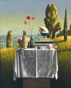 Hora ruit tempus fluit- 21st Century Contemporary  still-life&landscape Painting