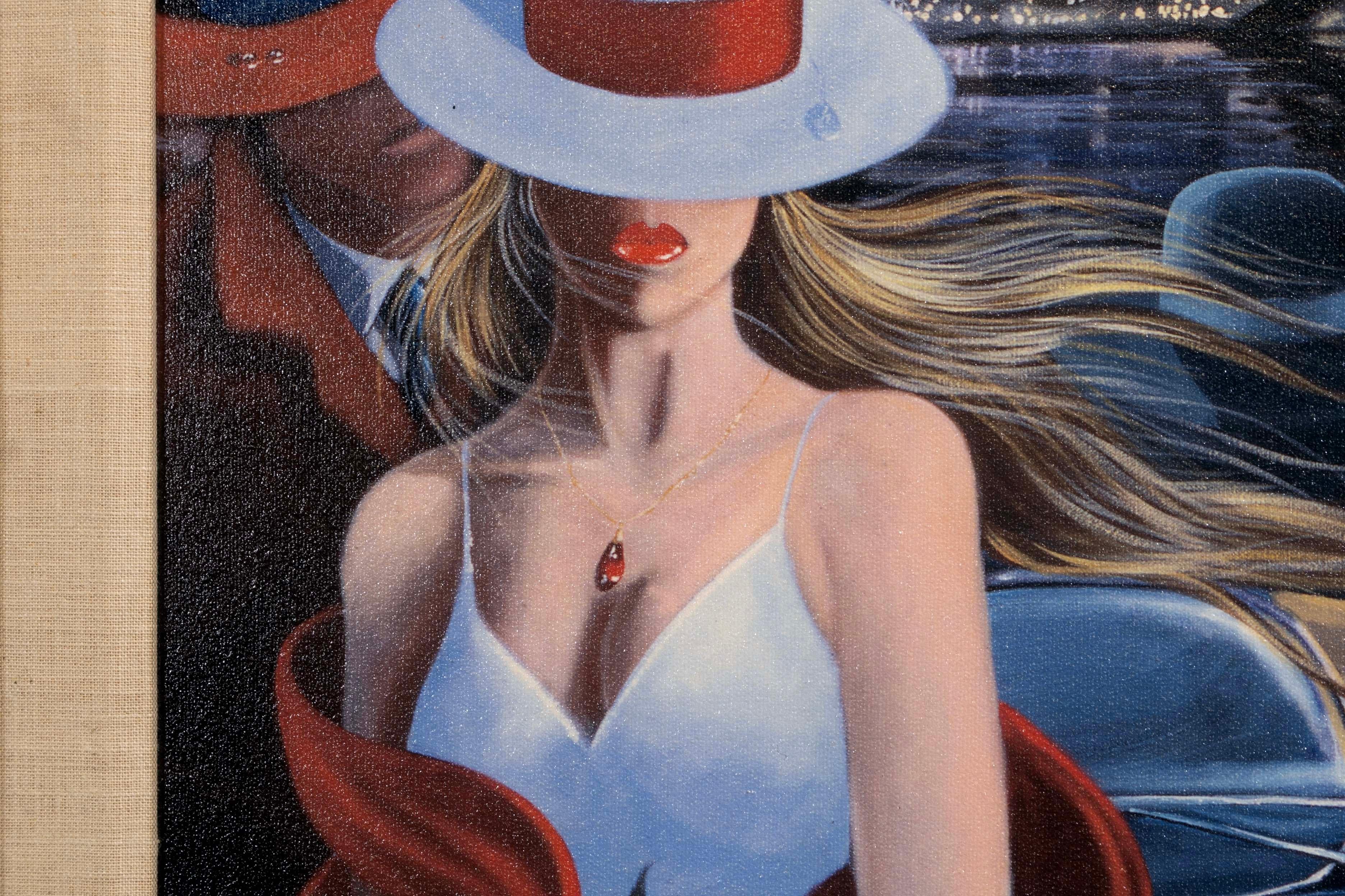 Contemporary Victor Ostrovsky Agent's Bride Signed Enhanced Giclee on Canvas 19/150 Framed