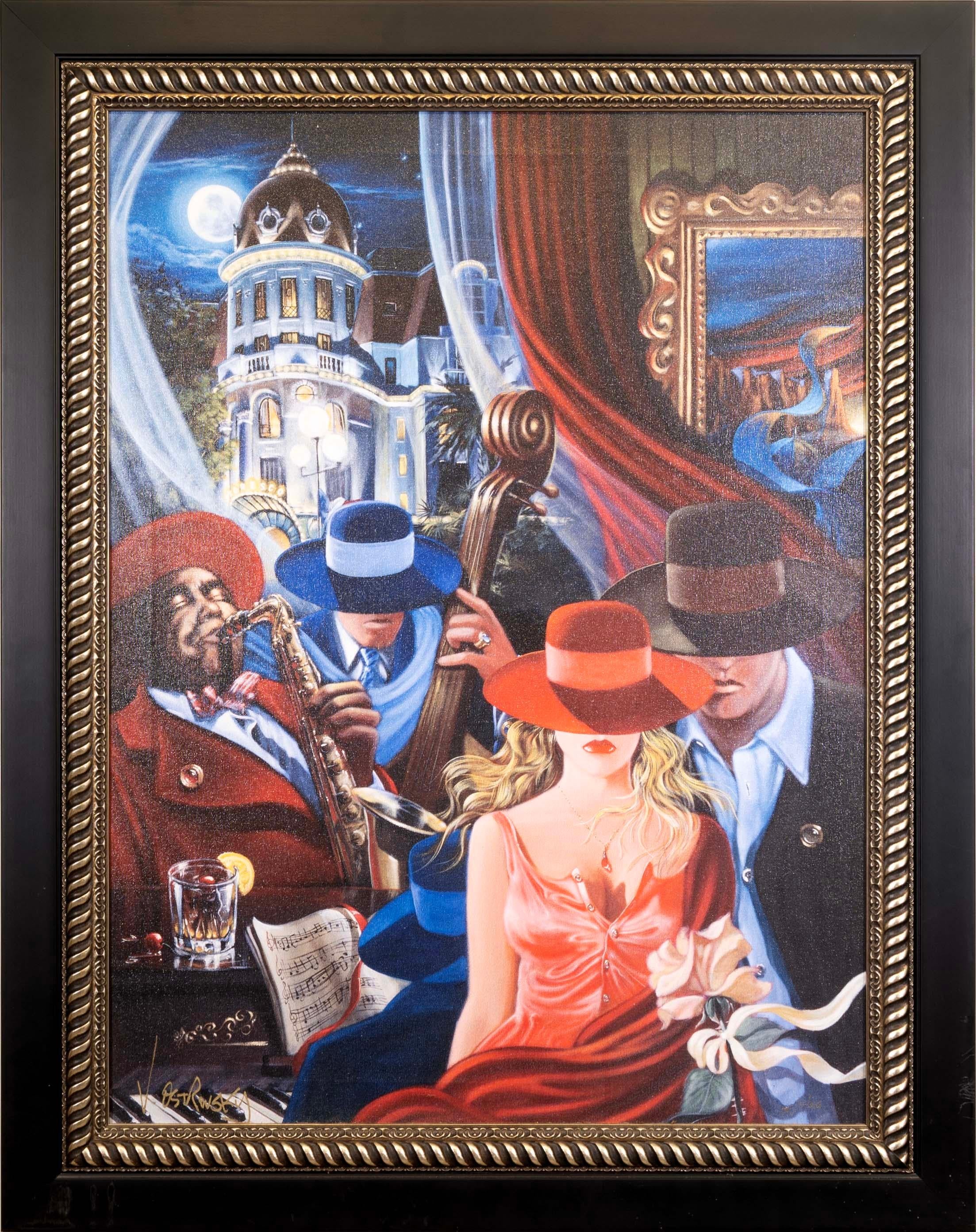 A contemporary enhanced giclee on canvas titled 