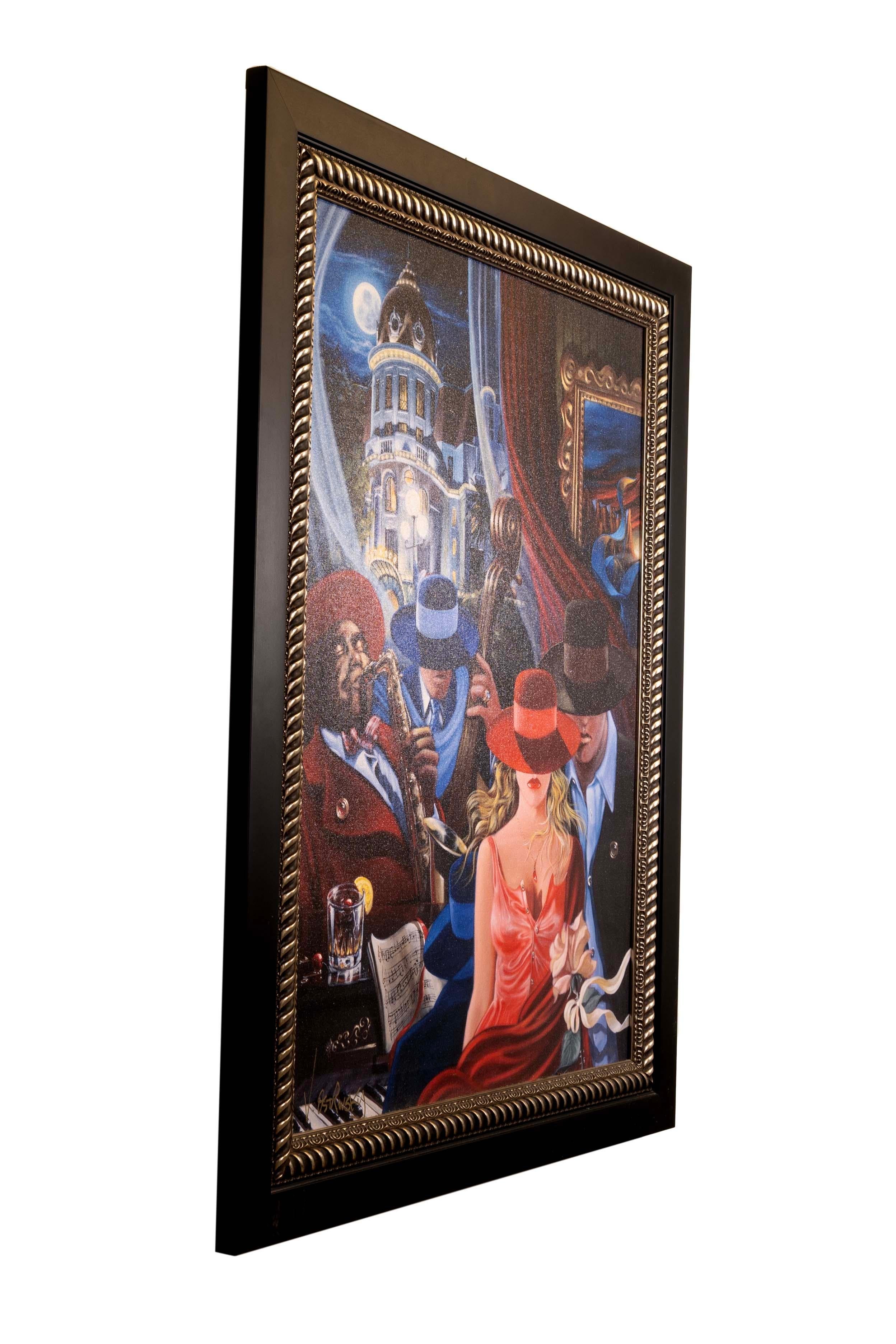 Victor Ostrovsky Avenue of the Angels Signed Enhanced Giclee on Canvas 19/150 In Good Condition In Keego Harbor, MI