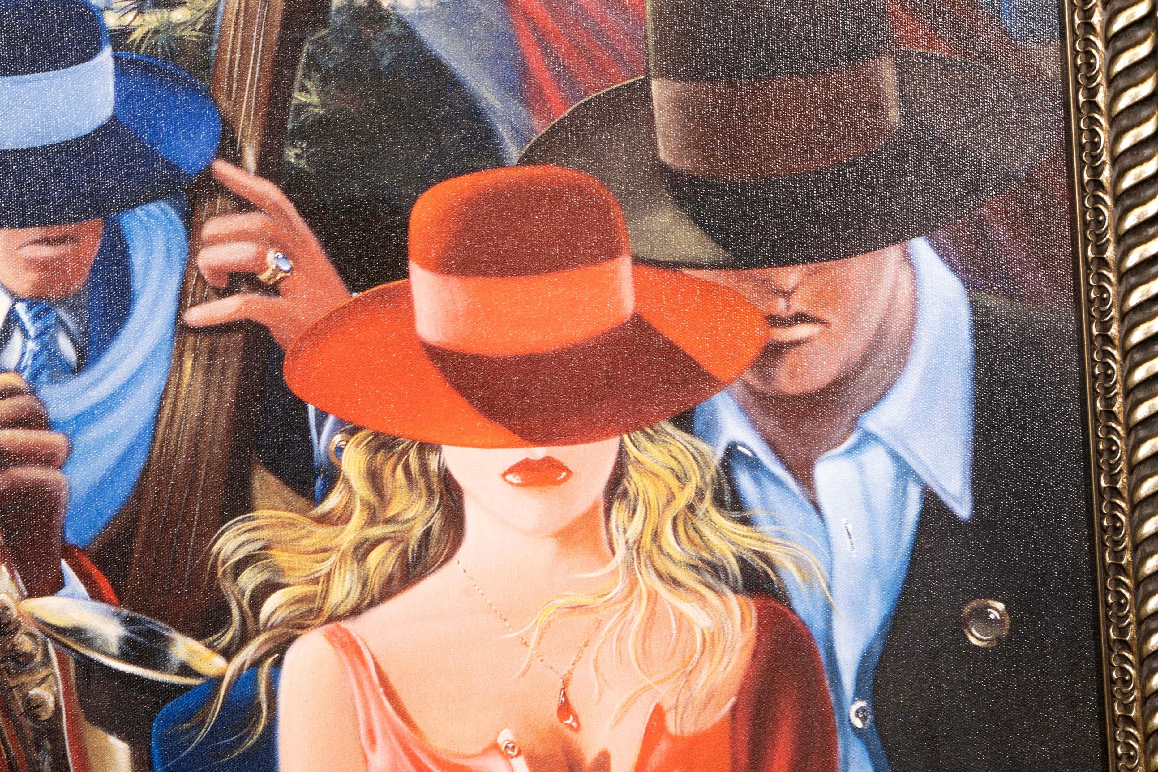 Contemporary Victor Ostrovsky Avenue of the Angels Signed Enhanced Giclee on Canvas 19/150