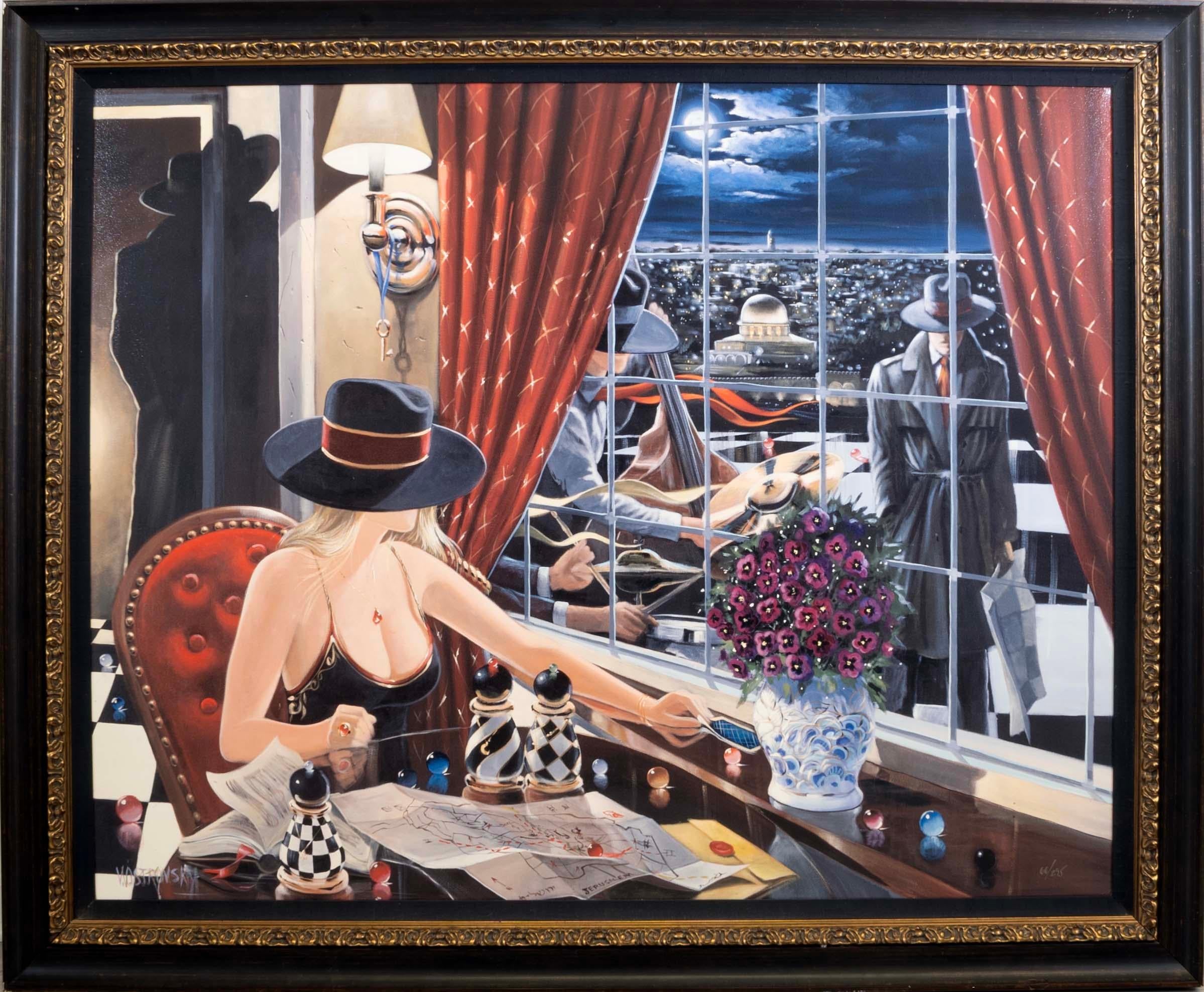 A contemporary enhanced giclee on canvas titled 