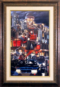 Victor Ostrovsky London Contact Signed Enhanced Giclee on Canvas 33/150 Framed