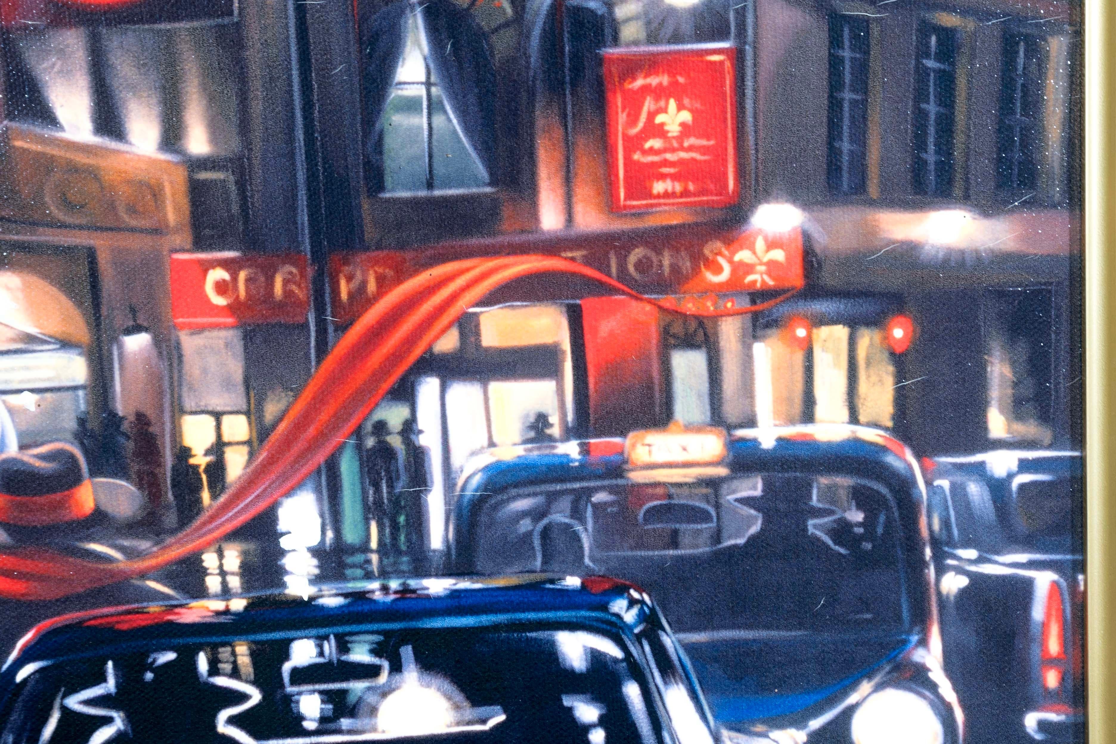 Victor Ostrovsky London Contact Signed Enhanced Giclee on Canvas 33/150 Framed 1