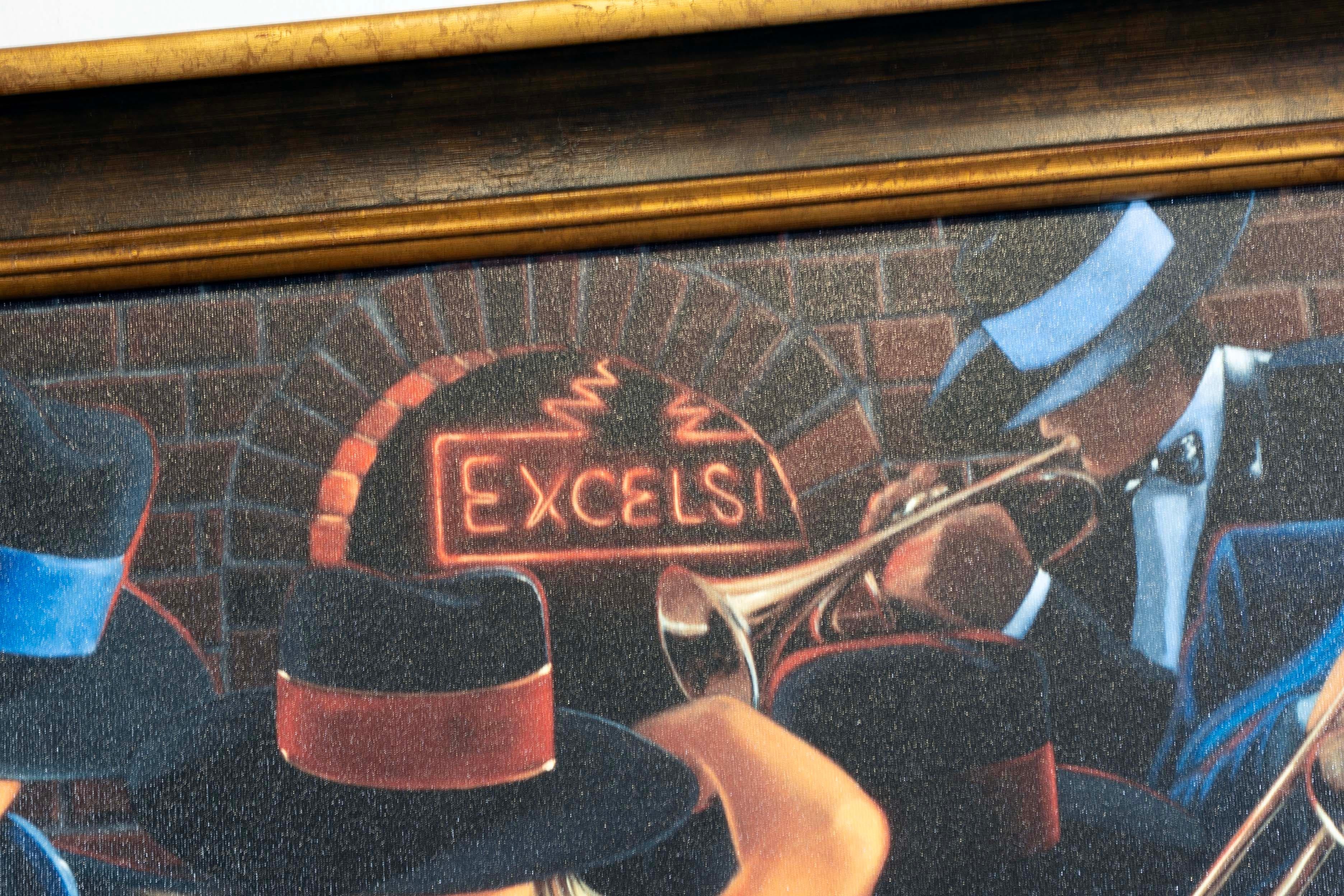 Victor Ostrovsky Speakeasy II Signed Enhanced Giclee on Canvas 38/295 Framed 1