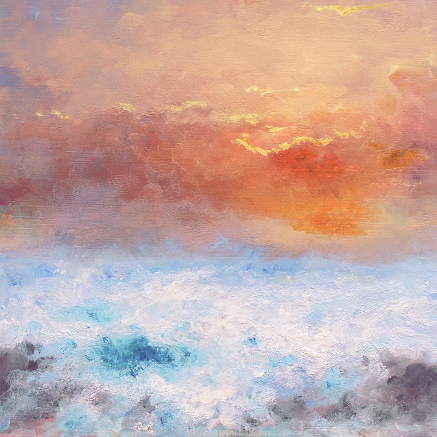 'Sunset, San Francisco Bay', Impressionist Seascape, Russian American For Sale 1