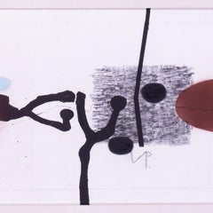 1980 Victor Pasmore oil, acrylic and charcoal on canvas 'Abstract', signed