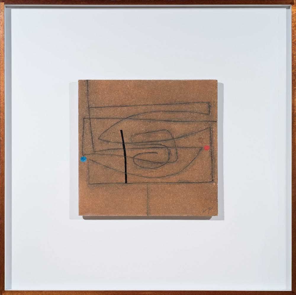 Victor Pasmore Abstract Painting - Linear Development in Two Movements (Brown)