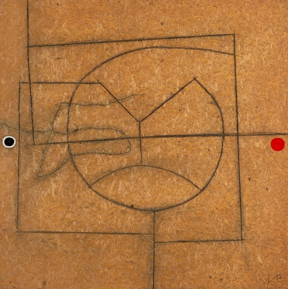 Victor Pasmore Abstract Painting - Linear Development in Two Movements, Oil & Pencil on Incised Board Painting 1972
