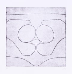 1979 etching by Victor Pasmore, inscribed, signed and dated, 'Cave of Calypso II