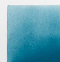 Beyond the Eye 3 - Blue + White Modernist Abstract Print by Victor Pasmore