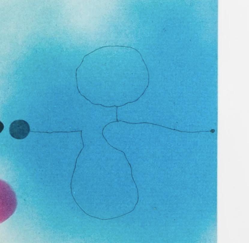 Blue Image, 1980s Abstract Screenprint by Victor Pasmore, Framed and Glazed For Sale 3