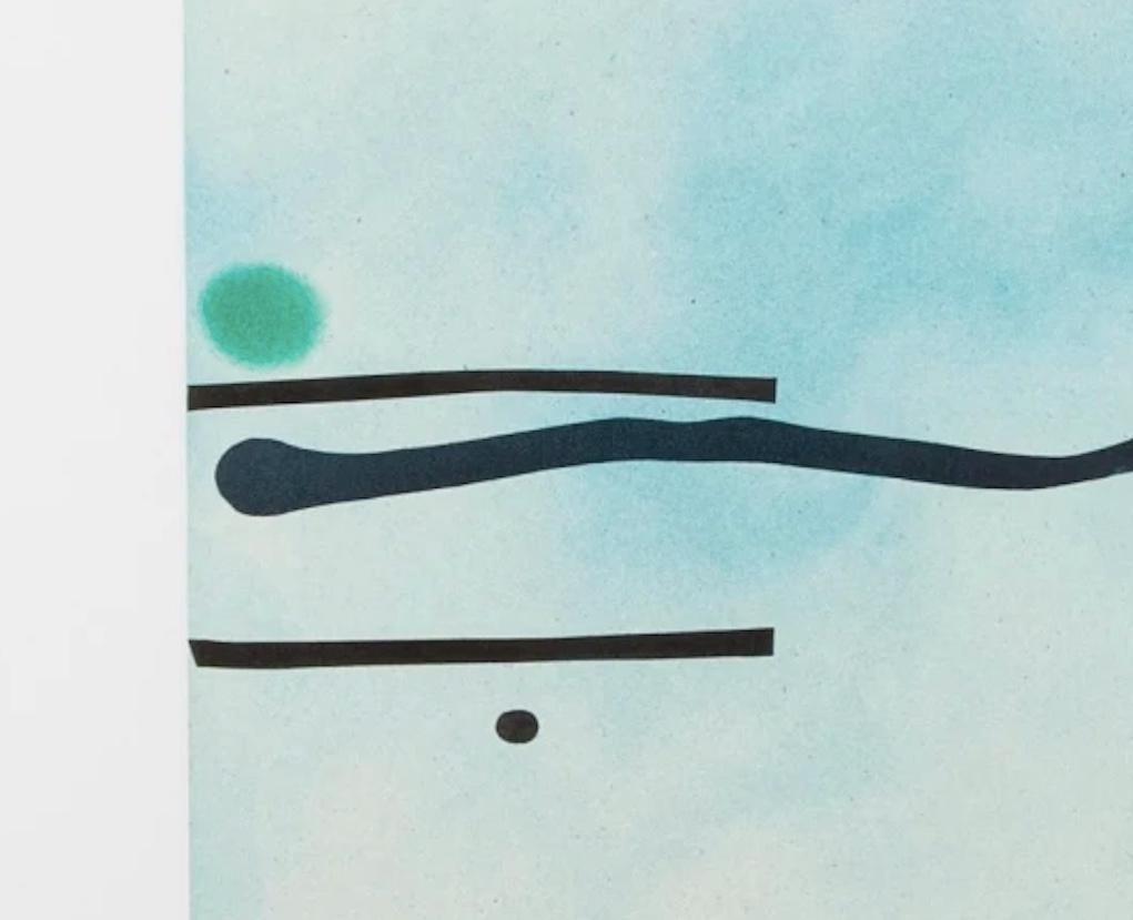 Blue Image, 1980s Abstract Screenprint by Victor Pasmore, Framed and Glazed For Sale 4