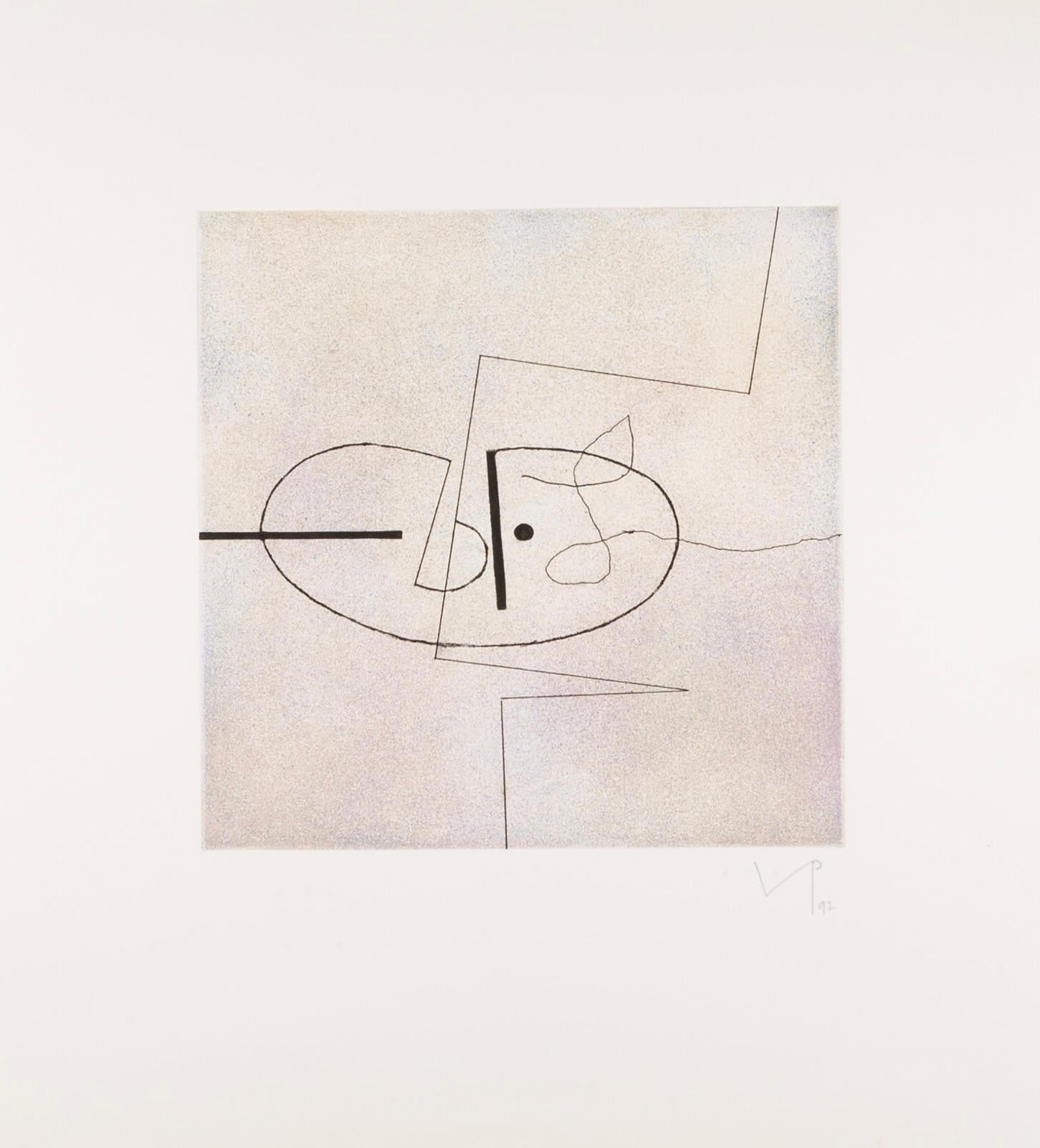 Images on the Wall B (Lynton G72b) - Victor Pasmore Modernist Abstract Print