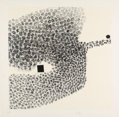 Points of Contact, Transformation 4 - Modern Bristish Abstract Monochrome Print