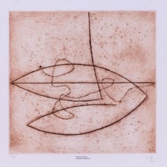 Signed and numbered etching by Victor Pasmore, 1974, 'When the lute is broken'