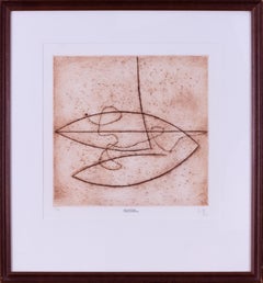 Signed and numbered etching by Victor Pasmore, 1974, 'When the lute is broken'