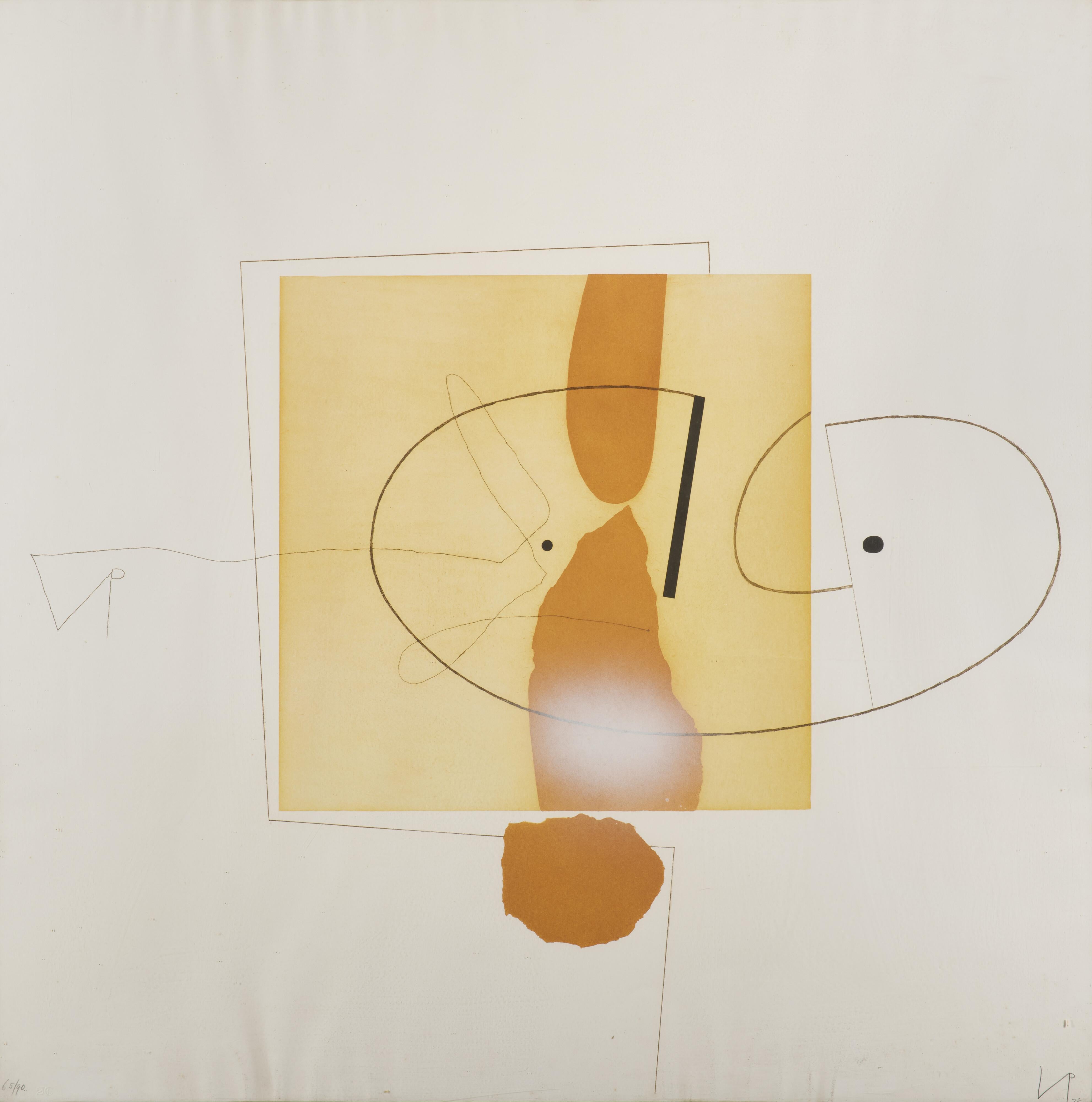 Victor Pasmore(1908–1998) - THe owl of Minerva - Aquatint etching on paper- 1978