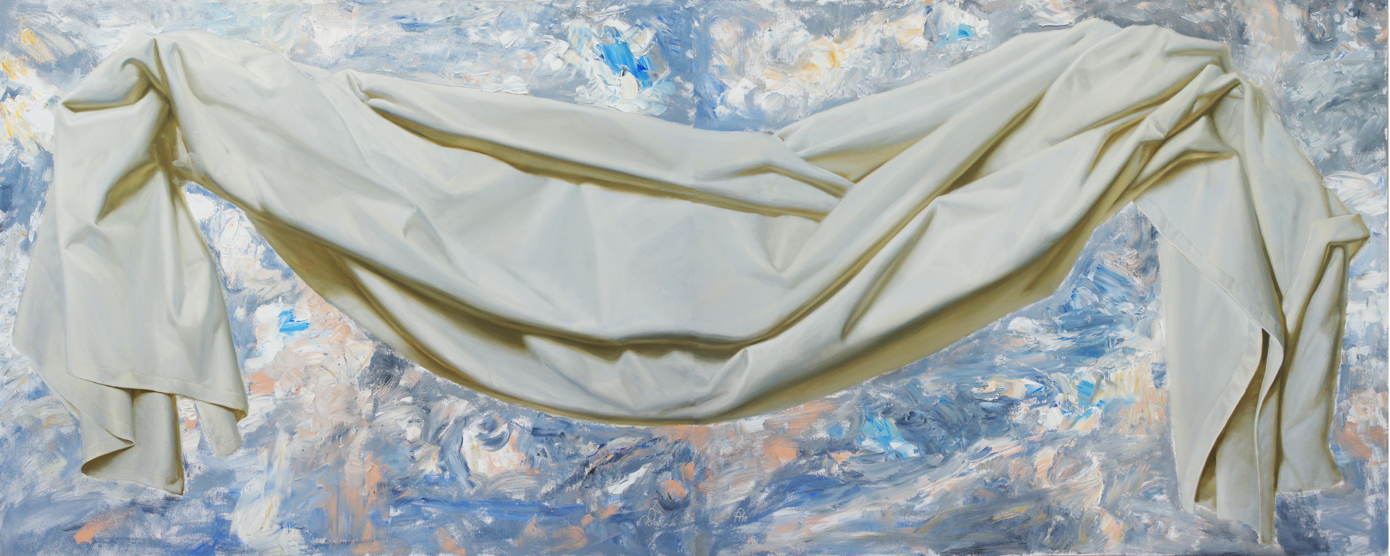 White-11, oil/canvas, 80x200 cm - Painting by Victor Ponomarenko