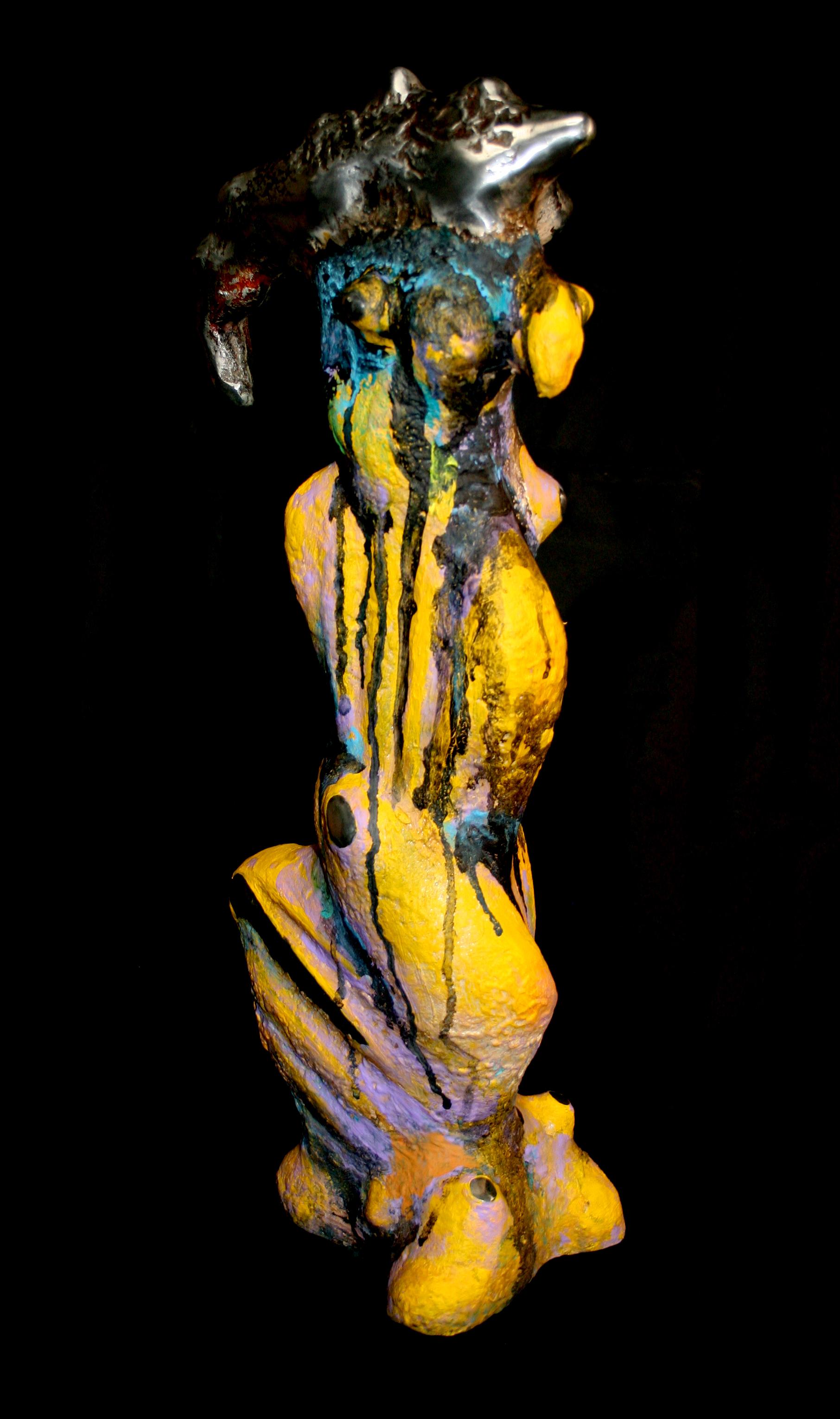 rot im Papageienstil (Abstrakt), Sculpture, von Victor Prodanchuk