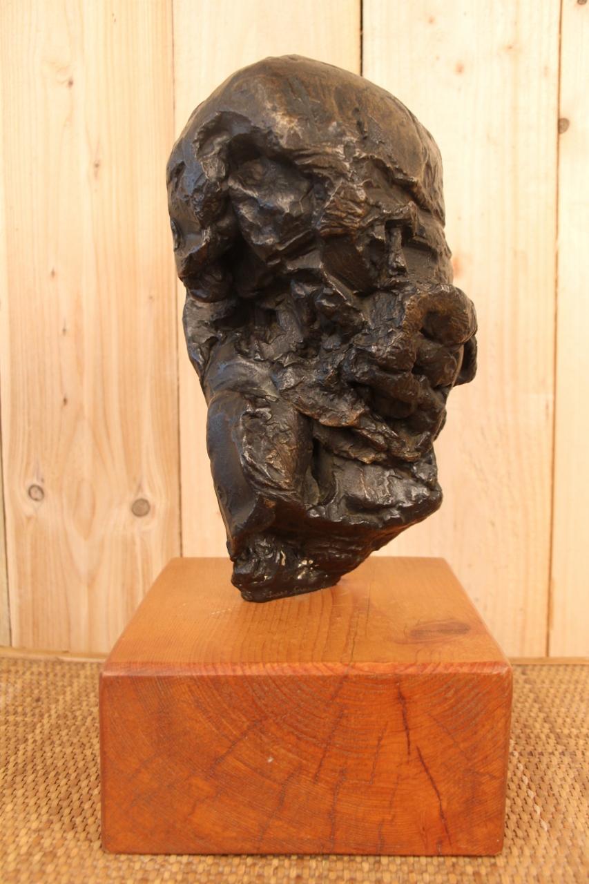 French Victor Prouvé Child's Head in Bronze Former Jean Prouvé Collection, 8 Copies For Sale