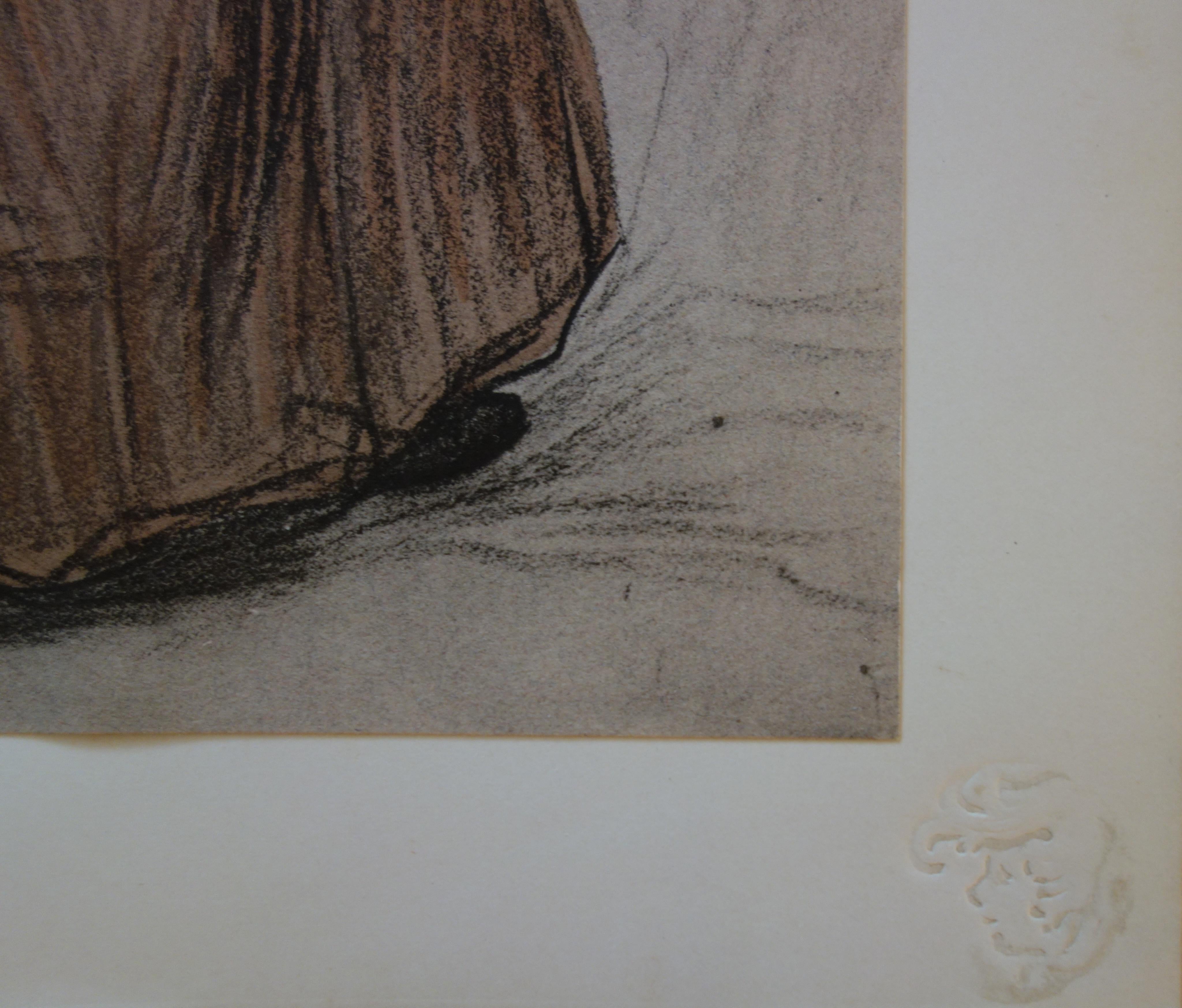 Victor PROUVE
Family : Mother and Father Kissing a Baby, 1898

Original lithograph (Champenois workshop)
Printed signature in the plate
On vellum, 40 x 31 cm (c. 16 x 12 in)

INFORMATION: Lithograph created for the portfolio 