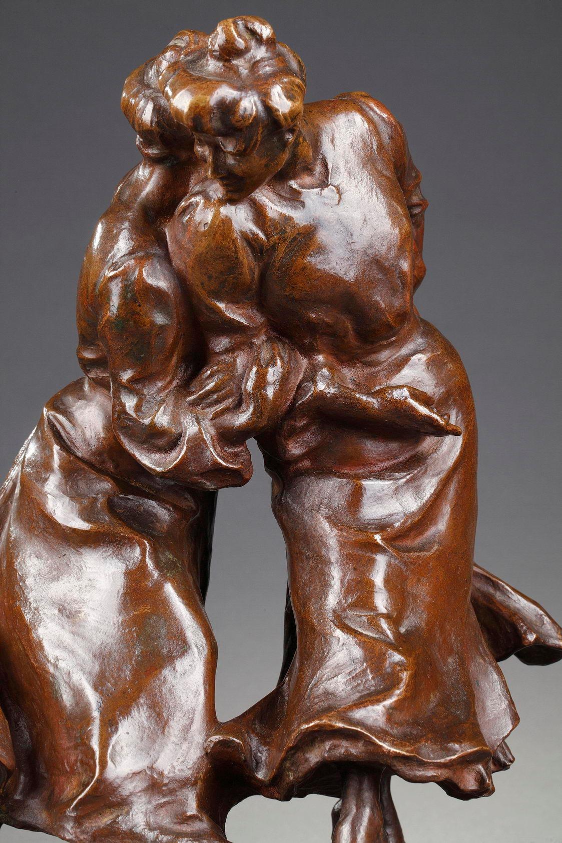 Los burladores - Sculpture de Victor Prouve