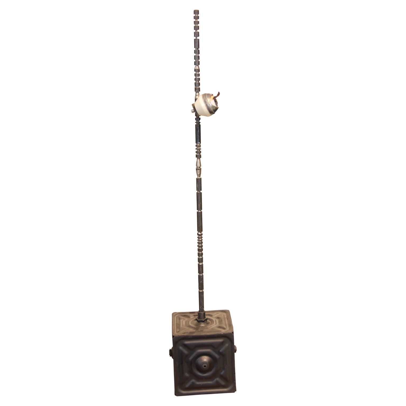 Abstract Surrealist Eyeball and Metal Mixed Media Contemporary Sculpture 1