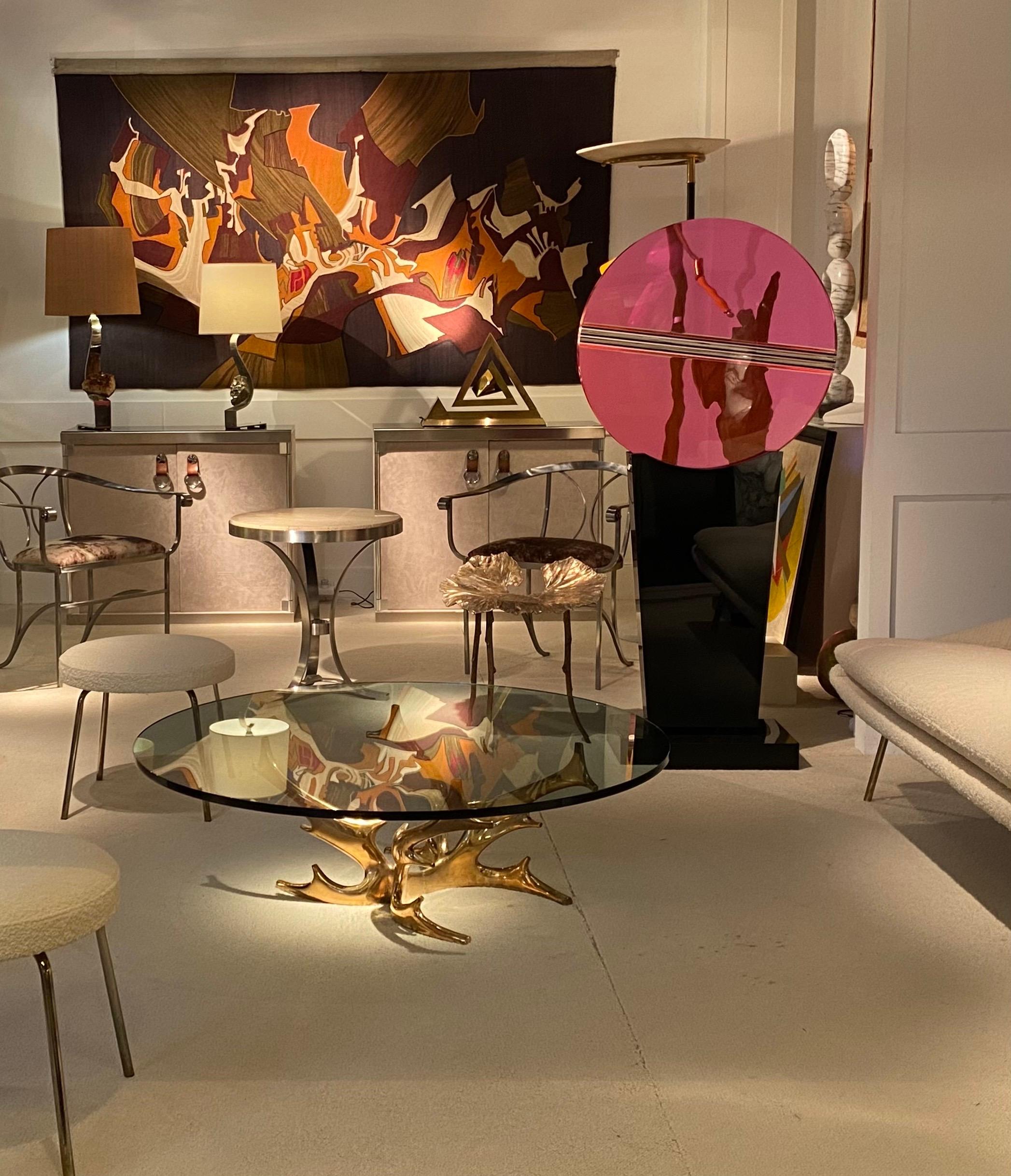 Victor Roman Bronze Coffe Table In Good Condition In Saint-Ouen, FR