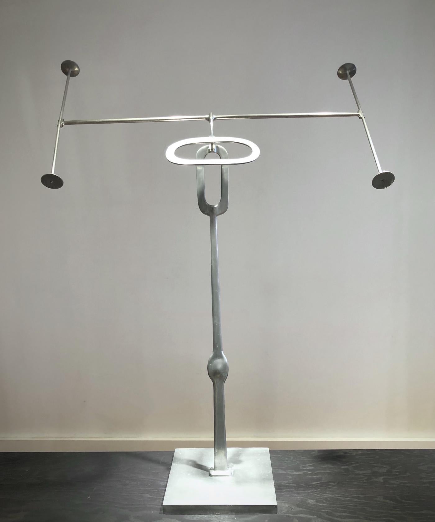Prototype of the sculpture 'Equiliblre', aluminum, signed.