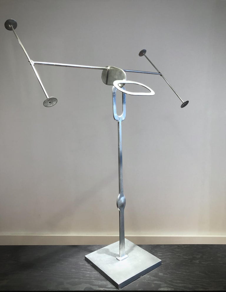 Victor Roman 'Equilibre' Aluminum Sculpture In Excellent Condition For Sale In Kingston, NY