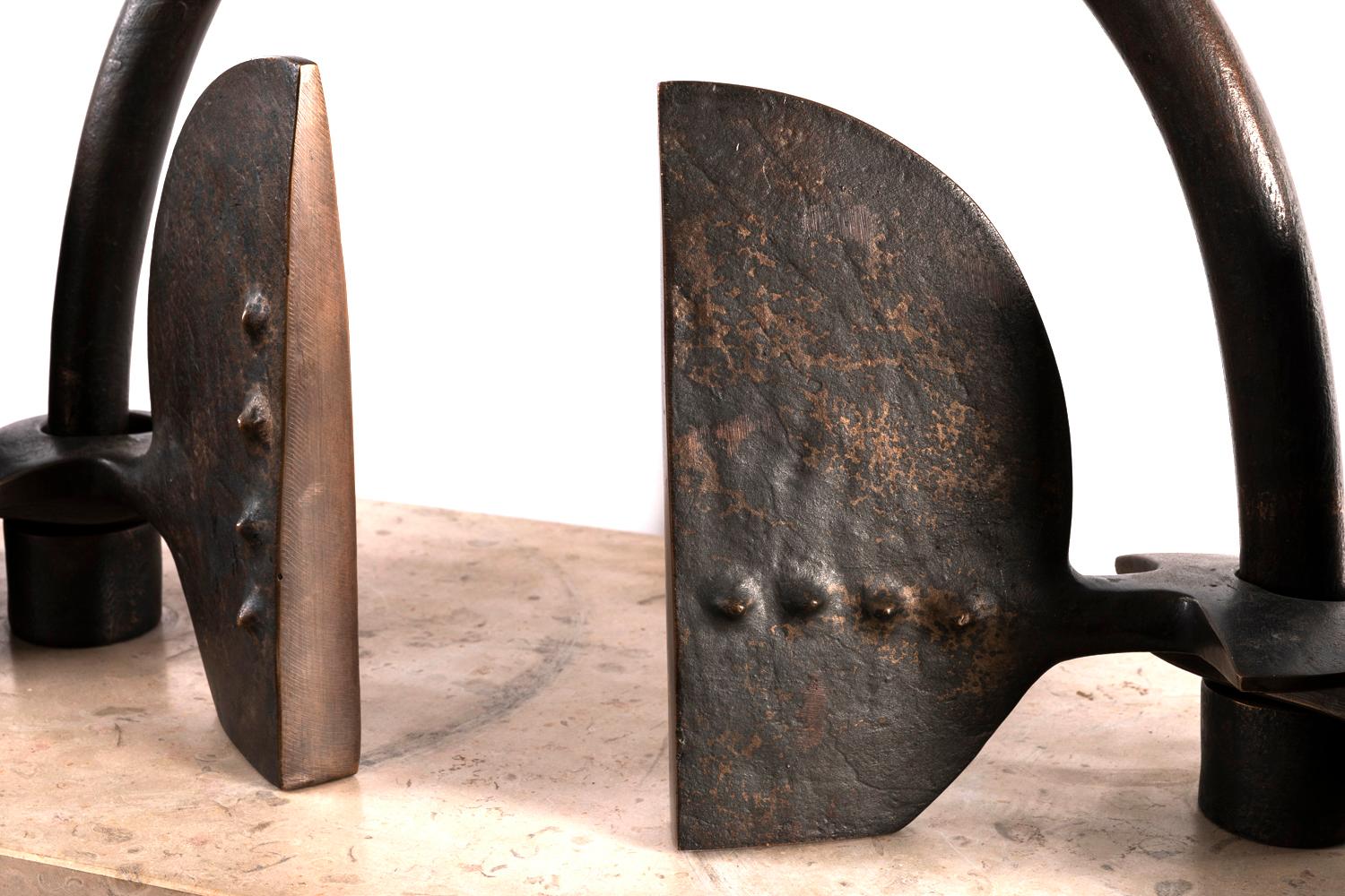 Late 20th Century Victor Roman, La Porte, Bronze Sculpture, 1983 For Sale