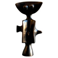 Victor Roman : "Queen", original patinated bronze sculpture x/8, C. 1980
