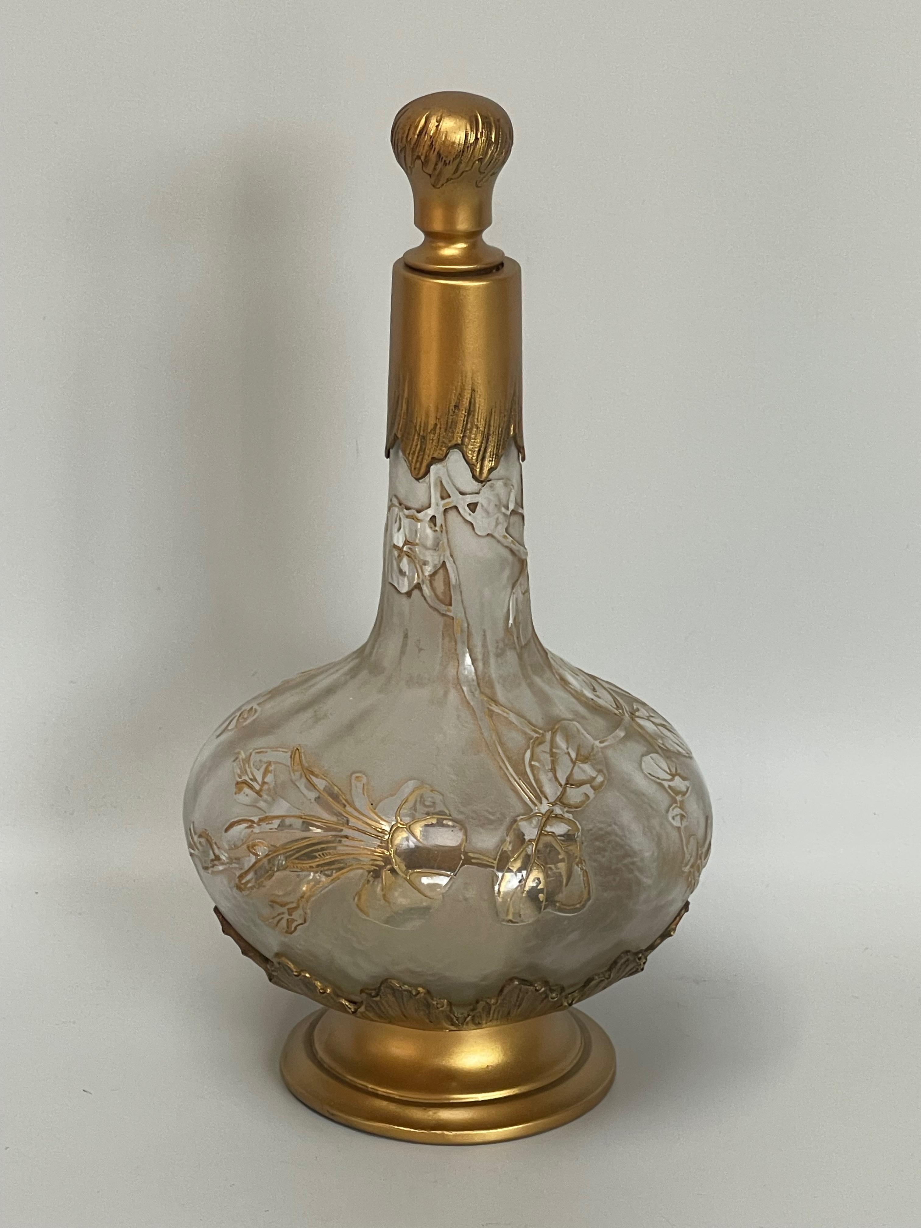 Victor Saglier and Daum Nancy Art Nouveau Carafe For Sale 5