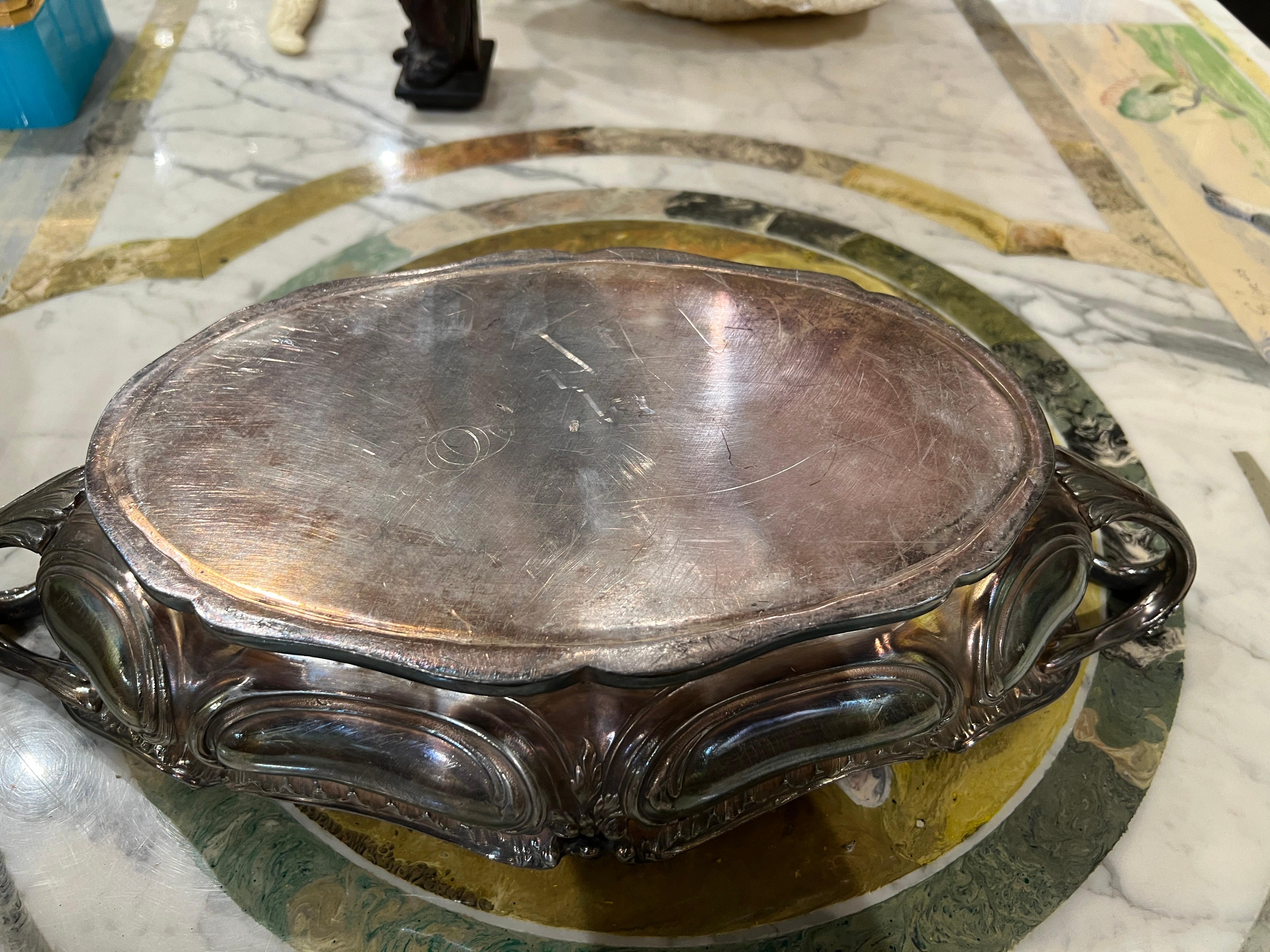 Victor Saglier (French, 1809-1894) Silvered Bronze Centerpiece or Planter For Sale 3