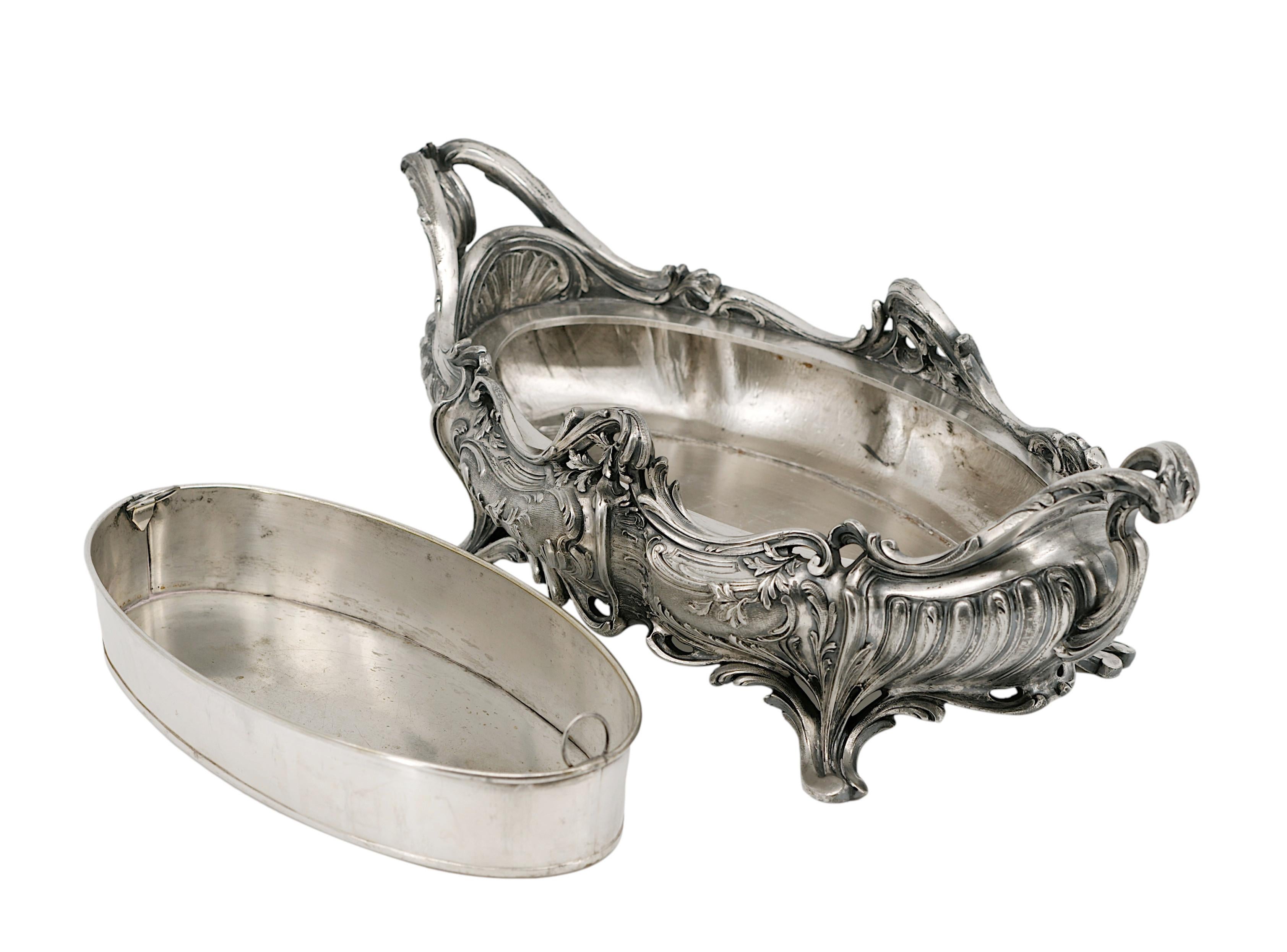 Victor SAGLIER Centrotavola in argento Art Nouveau francese, 1890 in vendita 3