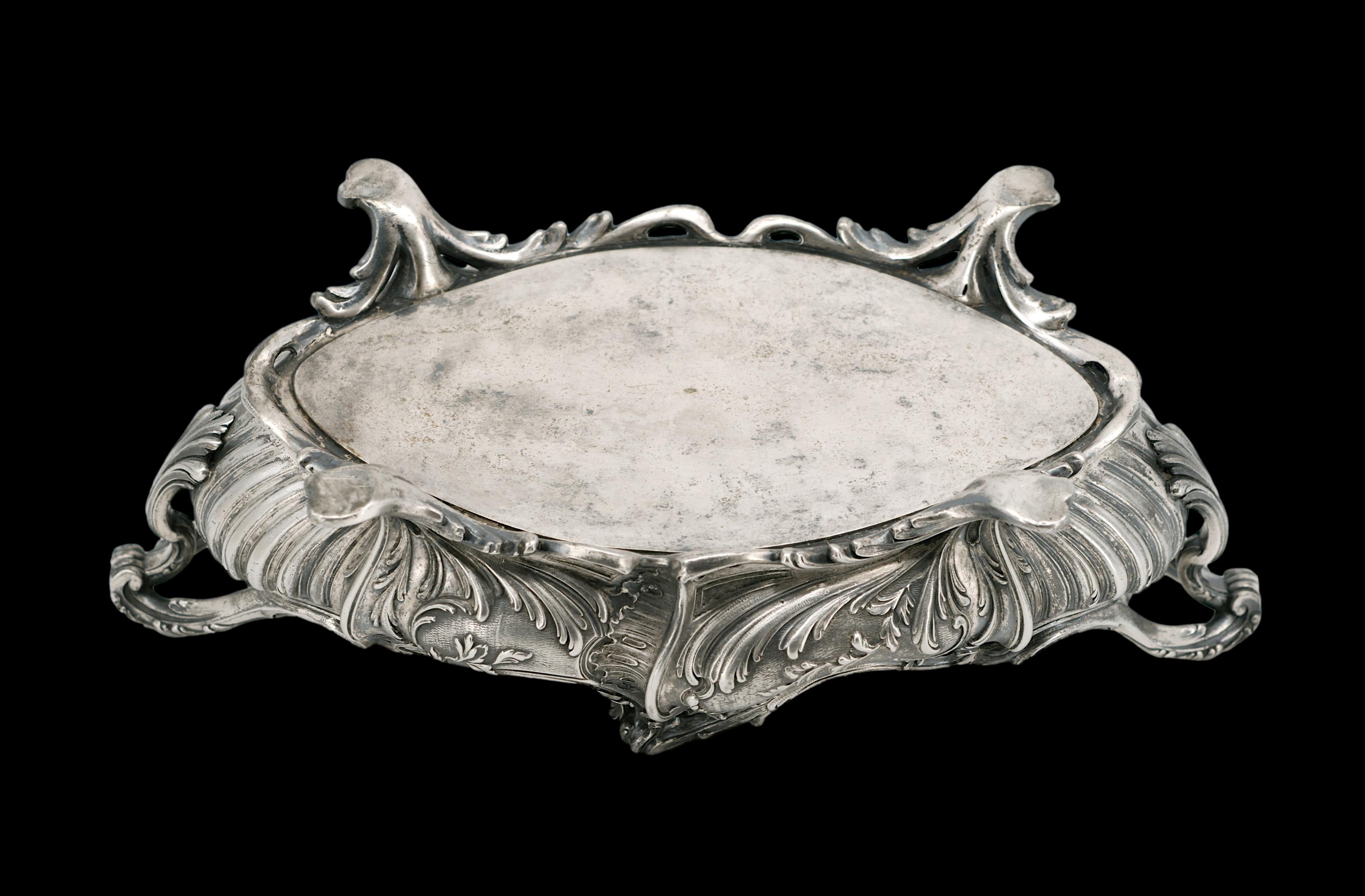Victor SAGLIER Centrotavola in argento Art Nouveau francese, 1890 in vendita 4