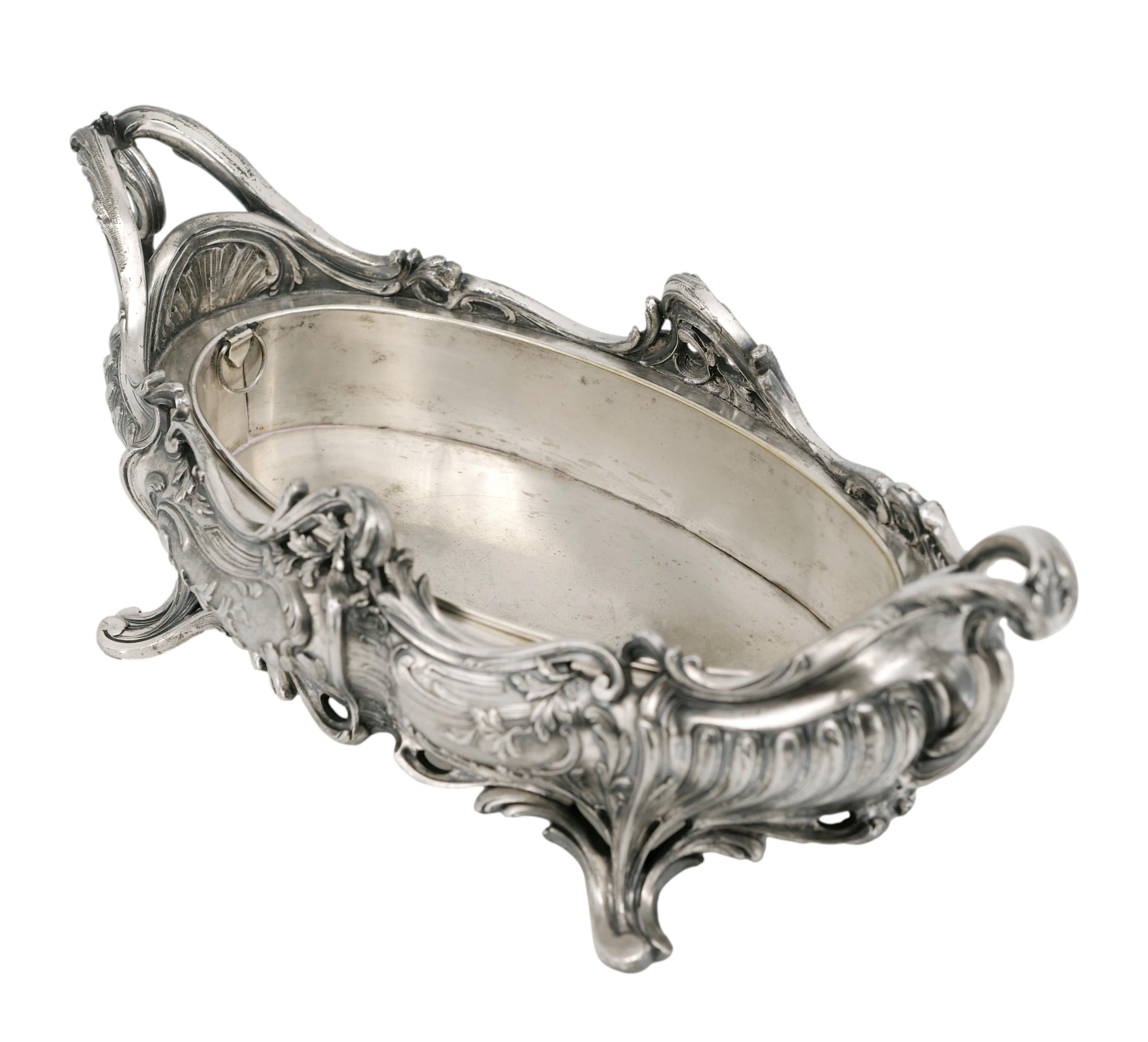 Victor SAGLIER Centrotavola in argento Art Nouveau francese, 1890 in vendita 1