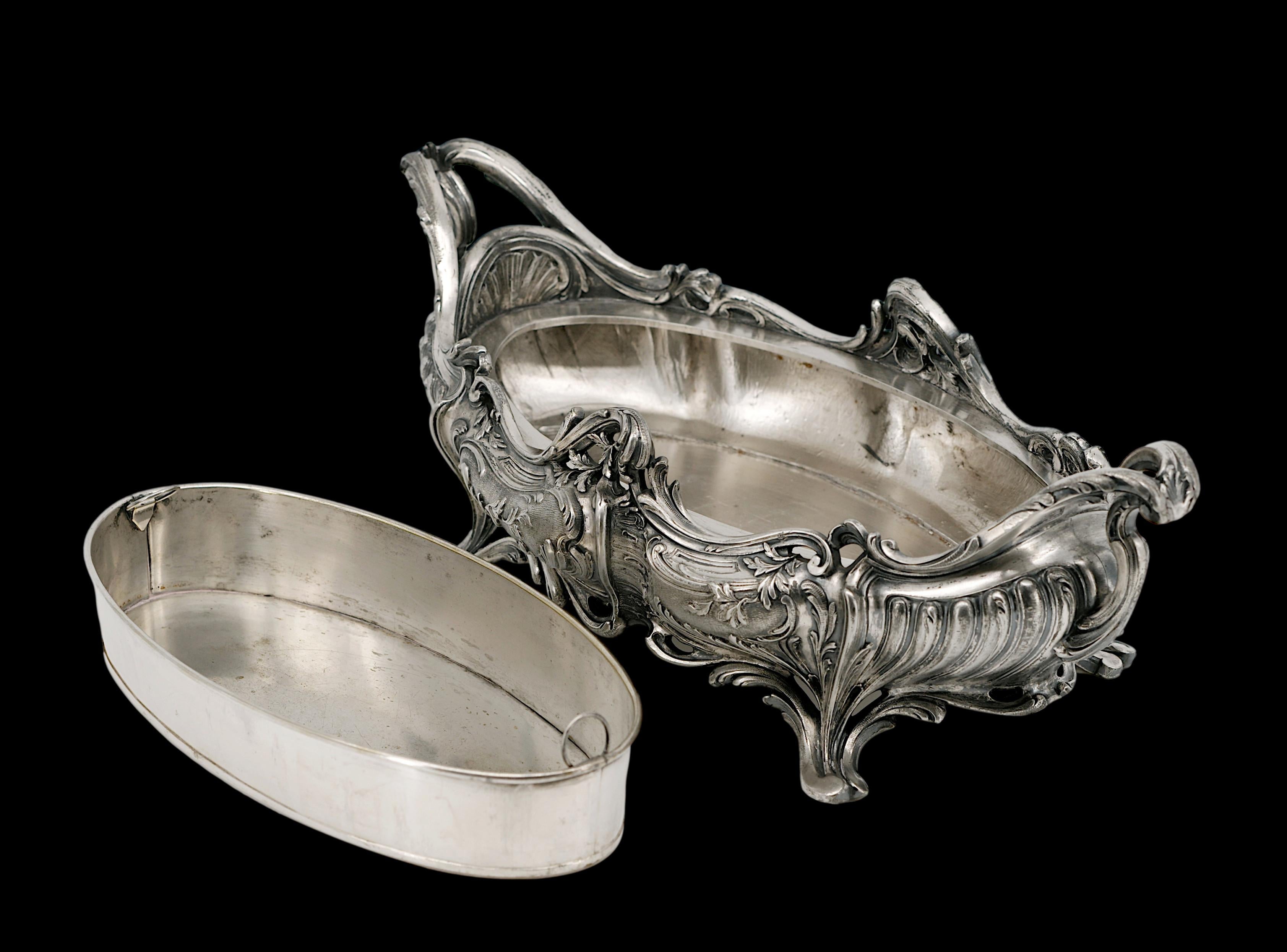 Victor SAGLIER Centrotavola in argento Art Nouveau francese, 1890 in vendita 2