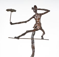 Victor Salmones Bronze Sculpture El Acrobata, Signed & Numbered, Mexico 1980's