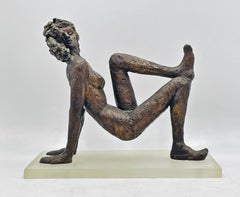 Victor Salmones “By the Sea” Bronze Figurative Sculpture, Latin American Art