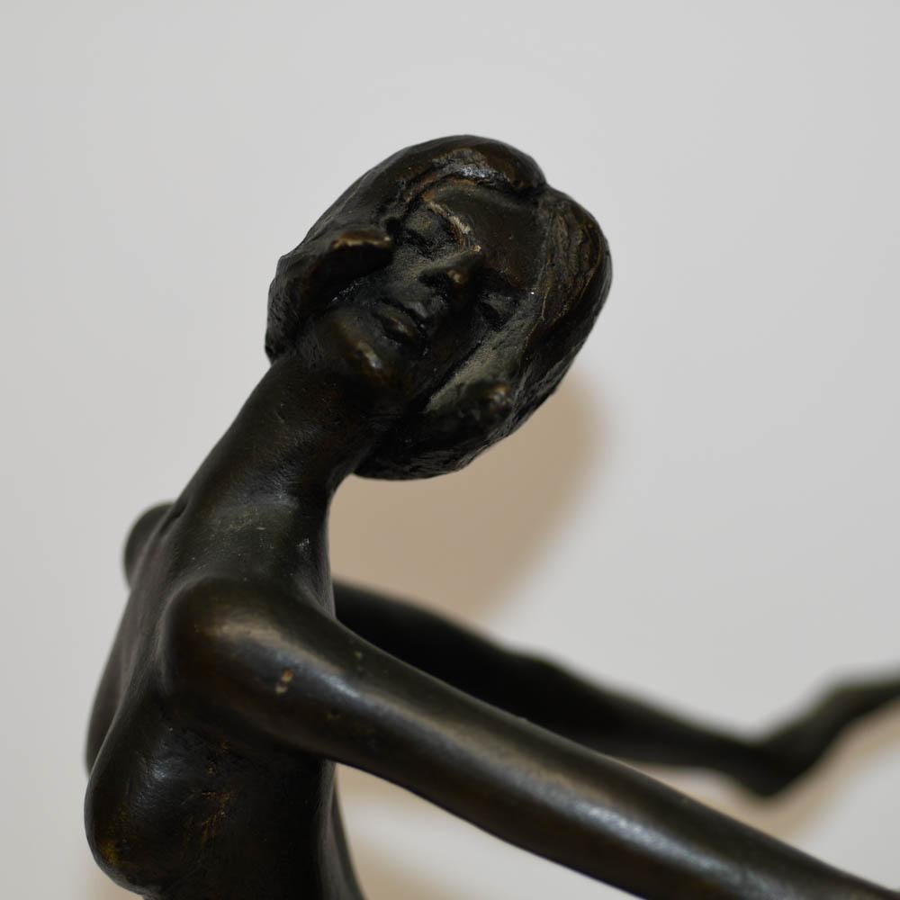 Victor Salmones Skulptur 
Bronze Nackte Frauen Skulptur 
Mexiko, 1937-89
